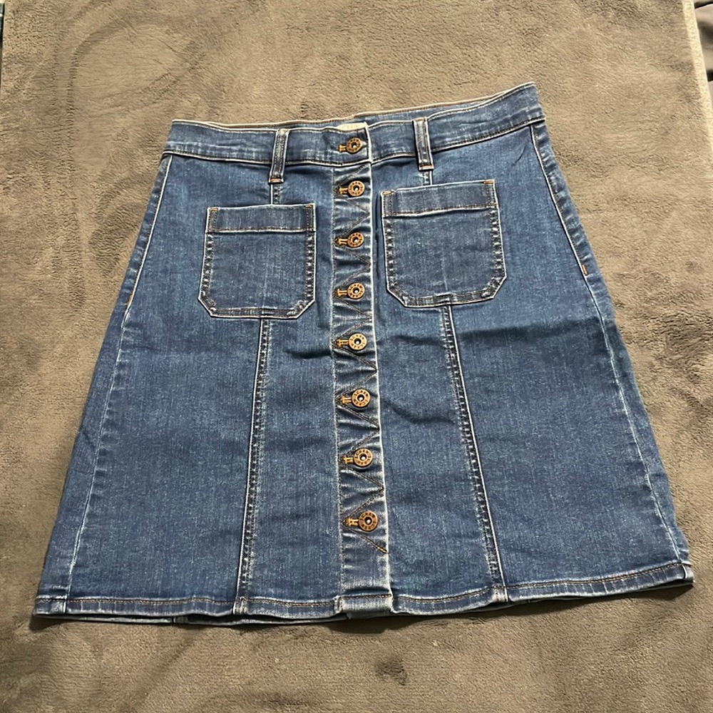 J. Crew Button up Jean Skirt
